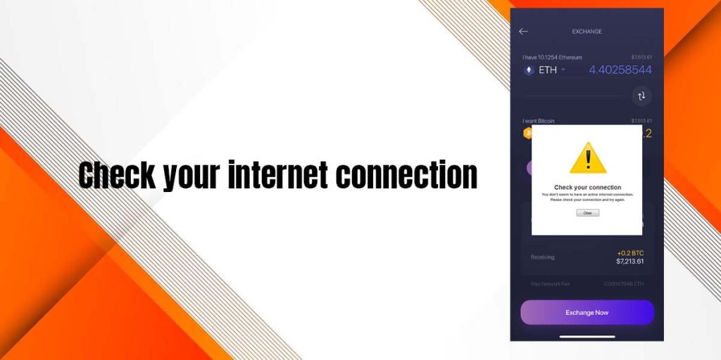 Check your internet connection