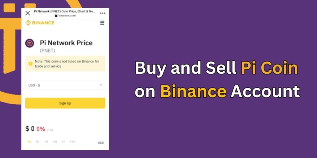 Buy and Sell Pi coin on Bianance Account